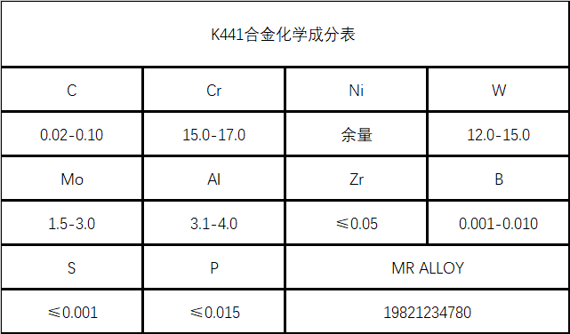 K441高温镍基铸造合金材料详解